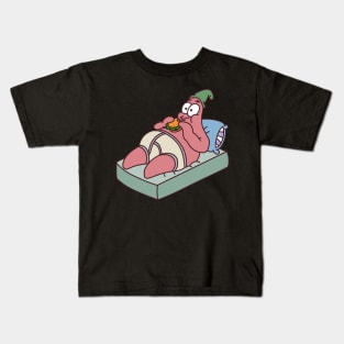 Patrick Star Eating Burger Kids T-Shirt